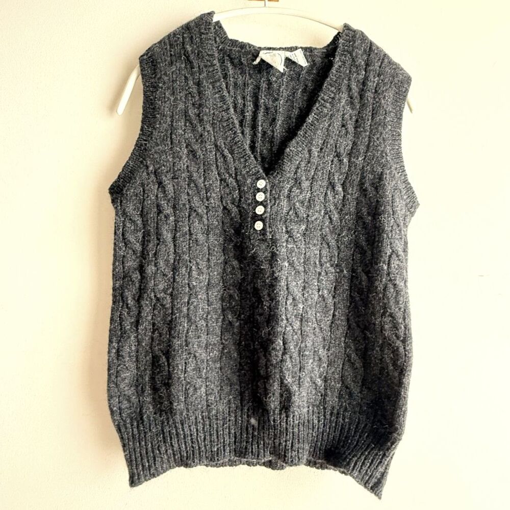 Vintage J.G. Hook Charcoal 100% Wool Vest (EU36)